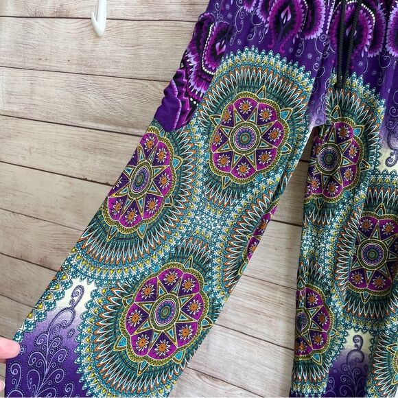 EARTHBOUND TRADING HAREM PANTS IN PURPLE MANDALA‎ PRINT - Picture 4 of 6